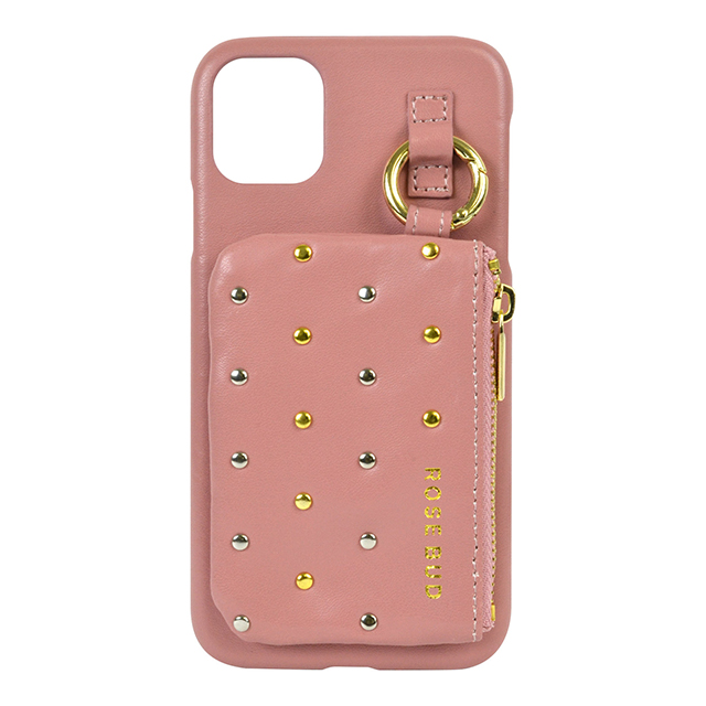 【iPhone11/XR ケース】ROSE BUD コインケース付き背面ケース (ピンク)サブ画像