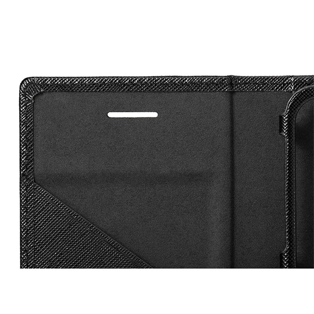 【iPhoneSE(第3/2世代)/8/7/6s/6 ケース】“EURO Passione” PU Leather Book Case (Black)サブ画像