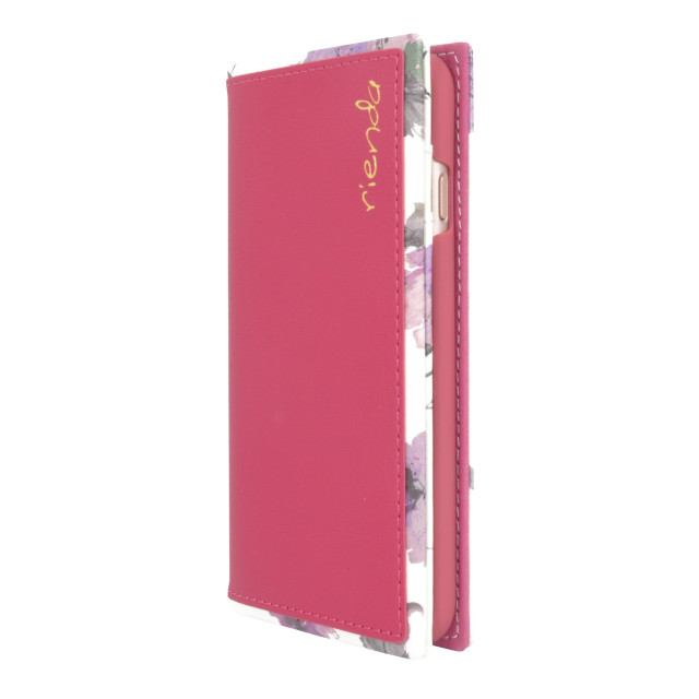 【iPhoneSE(第3/2世代)/8/7/6s/6 ケース】rienda スクエア手帳 (Parm Flower/ピンク)サブ画像