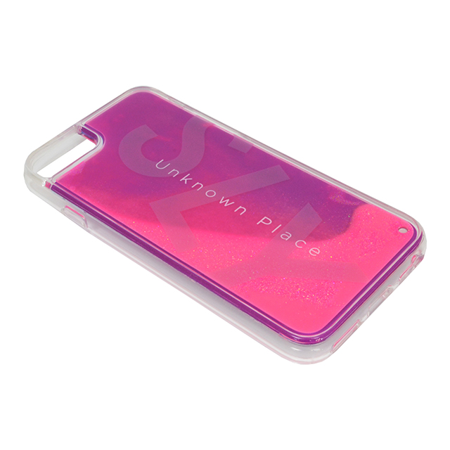 【iPhoneSE(第3/2世代)/8/7/6s/6 ケース】SLY ラメ入りネオンサンドケース (ピンク×紫)サブ画像
