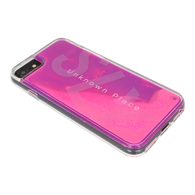 【iPhoneSE(第3/2世代)/8/7/6s/6 ケース】SLY ラメ入りネオンサンドケース (ピンク×紫)サブ画像