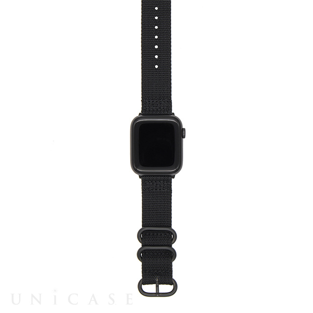 【Apple Watch バンド 41/40/38mm】ナイロンバンド (ブラック) for Apple Watch SE(第2/1世代)/Series9/8/7/6/5/4/3/2/1