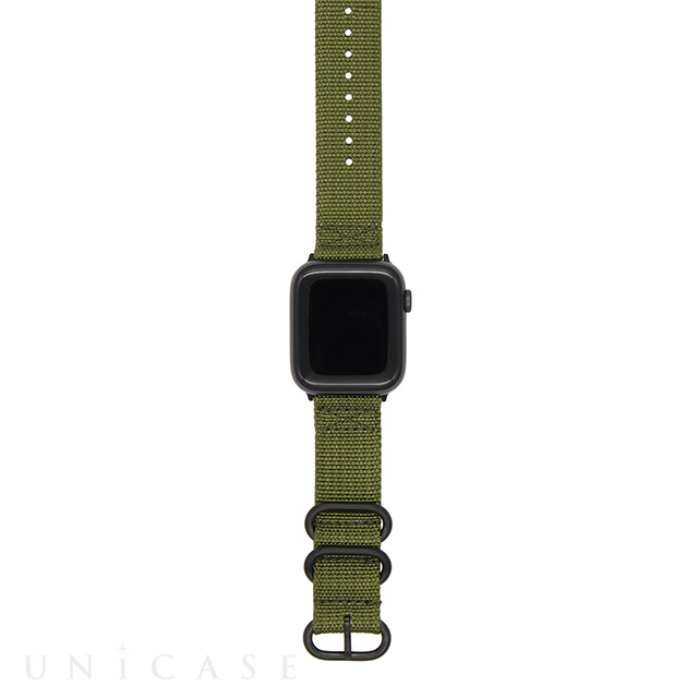 【Apple Watch バンド 41/40/38mm】ナイロンバンド (カーキ) for Apple Watch SE(第2/1世代)/Series9/8/7/6/5/4/3/2/1