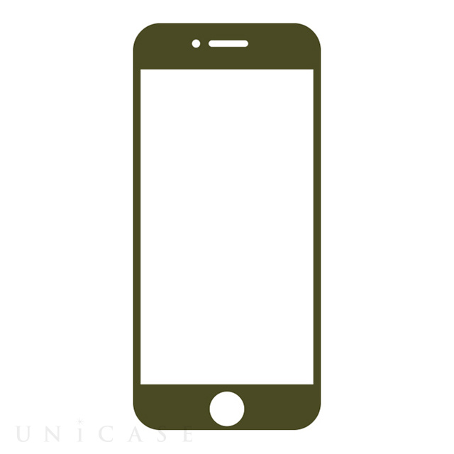【iPhone8/7/6s/6 フィルム】iFace ラウンドエッジ強化ガラス 液晶保護シート (Reflection/カーキ)