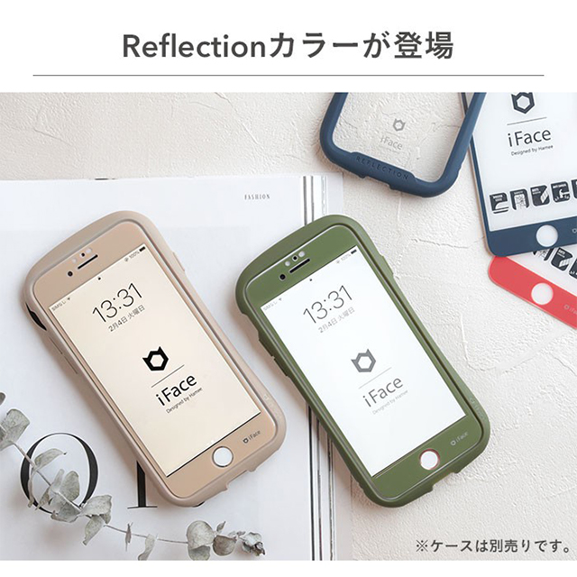 【iPhone8/7/6s/6 フィルム】iFace ラウンドエッジ強化ガラス 液晶保護シート (Reflection/ネイビー)サブ画像