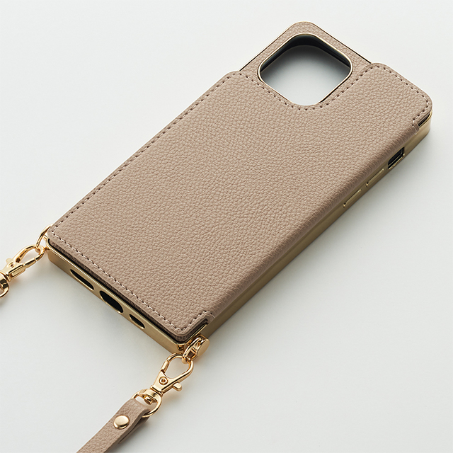【iPhone12 mini ケース】Cross Body Case for iPhone12 mini (beige)サブ画像