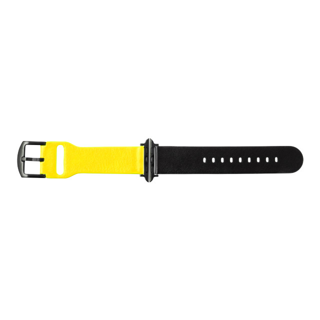 【Apple Watch バンド 49/45/44/42mm】“NEON” Italian Genuine Leather Watchband (Neon Yellow/Black) for Apple Watch Ultra2/SE(第2/1世代)/Series9/8/7/6/5/4/3/2/1goods_nameサブ画像
