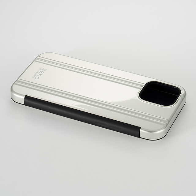 【iPhone12 mini ケース】ZERO HALLIBURTON Hybrid Shockproof Flip Case for iPhone12 mini (Silver)goods_nameサブ画像