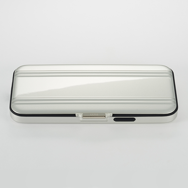 【iPhone12 mini ケース】ZERO HALLIBURTON Hybrid Shockproof Flip Case for iPhone12 mini (Silver)goods_nameサブ画像