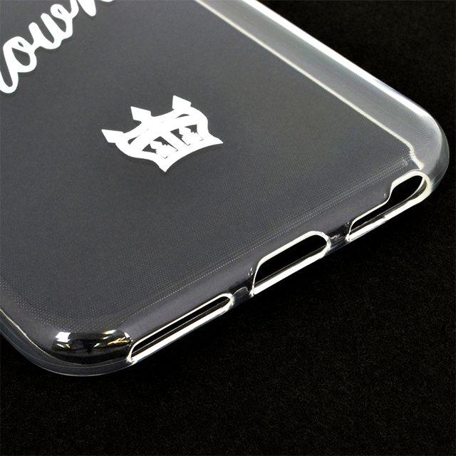 【iPhoneSE(第3/2世代)/8/7/6s/6 ケース】RODEO CROWNS TPUクリアケース (筆記体ロゴ/白)goods_nameサブ画像