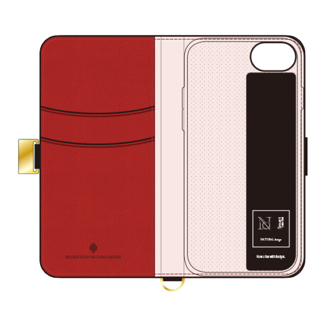 【iPhoneSE(第3/2世代)/8/7/6s/6 ケース】手帳型ケース Mary (Red)goods_nameサブ画像