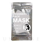 デザイナーズパックマスク[冷感（涼感）･抗菌･防臭･360度ストレッチ性能付き] レディース (シルバー)