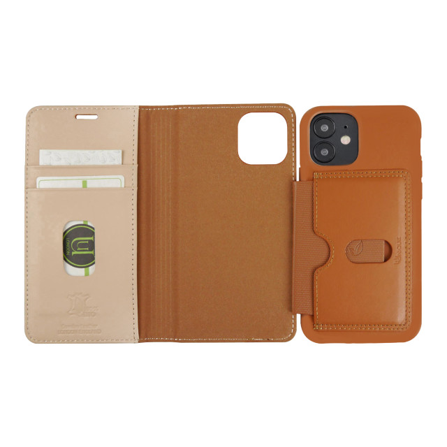 【iPhone12 mini ケース】Eco Leather Protection 2in1 Folio Case (Tan Dragon Fruit/Beige)サブ画像