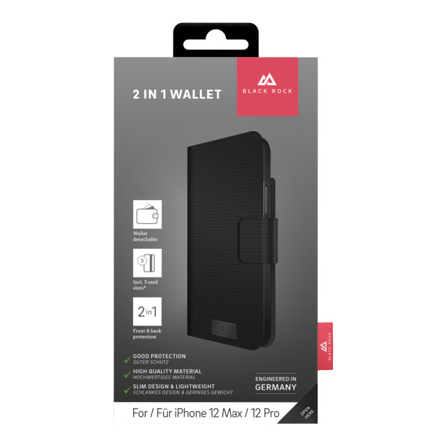 【iPhone12/12 Pro ケース】2-In-1 Wallet (Black)サブ画像
