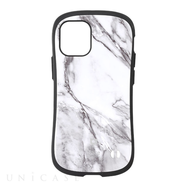 【iPhone12 mini ケース】iFace First Class Marbleケース (ホワイト)