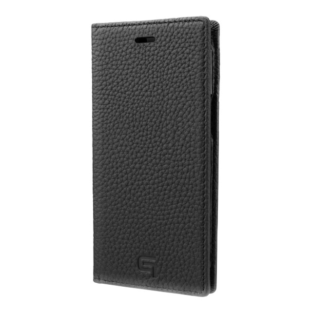 【iPhone12 mini ケース】Shrunken-Calf Leather Book Case (Black)サブ画像
