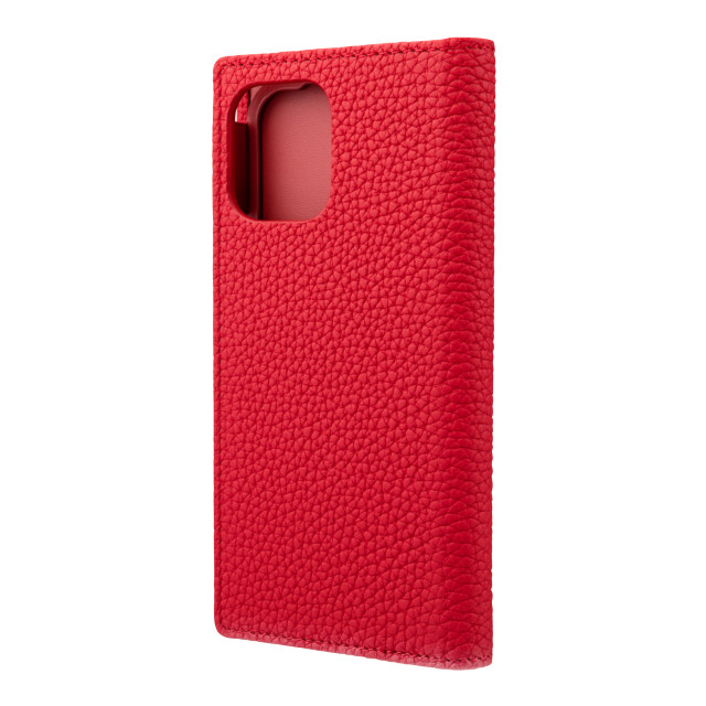 【iPhone12 mini ケース】Shrunken-Calf Leather Book Case (Red)サブ画像