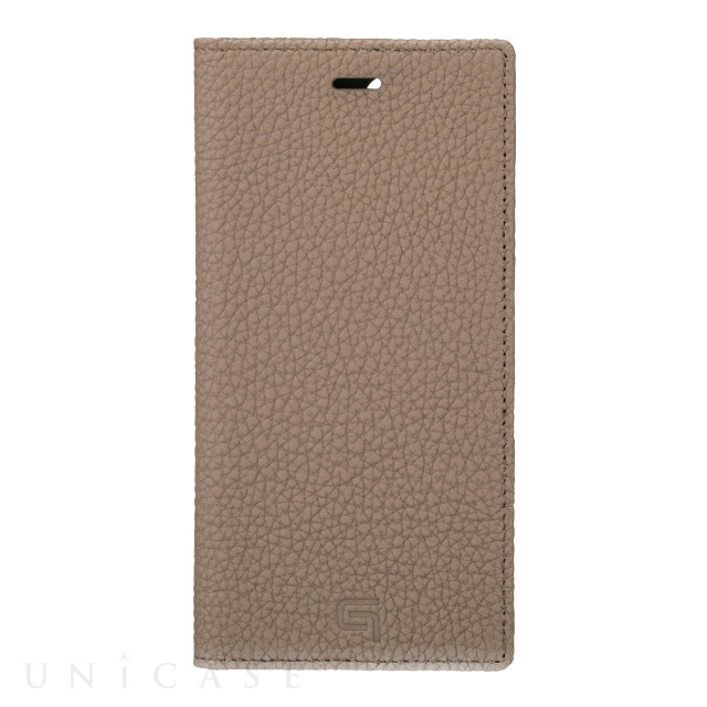 【iPhone12/12 Pro ケース】Shrunken-Calf Leather Book Case (Taupe)