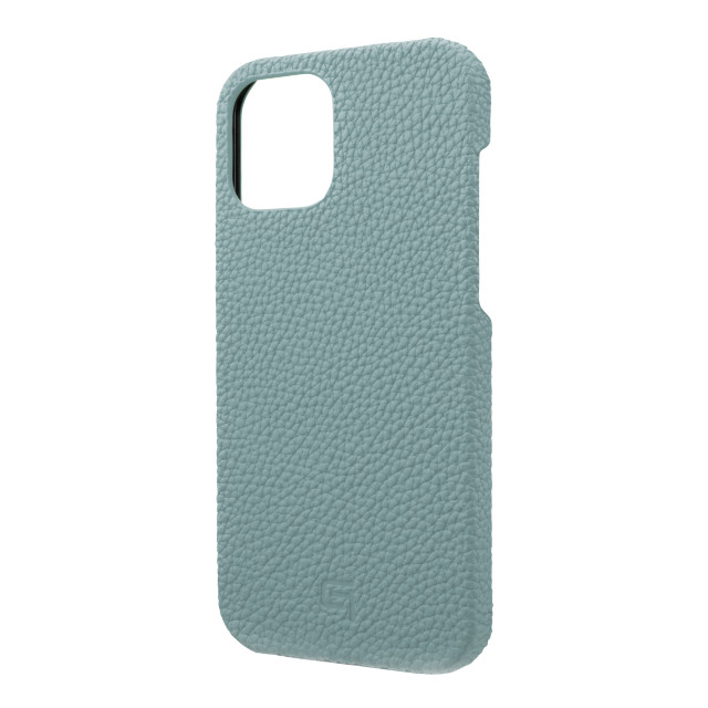 【iPhone12 Pro Max ケース】Shrunken-Calf Leather Shell Case (Baby Blue)サブ画像