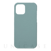 【iPhone12 Pro Max ケース】Shrunken-Calf Leather Shell Case (Baby Blue)