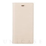 【iPhone12 mini ケース】Italian Genuine Leather Book Case (Ivory)