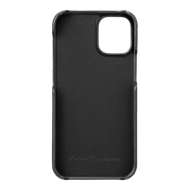 【iPhone12 mini ケース】“EURO Passione” PU Leather Shell Case (Black)goods_nameサブ画像