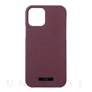 【iPhone12/12 Pro ケース】“EURO Passione” PU Leather Shell Case (Burgundy)