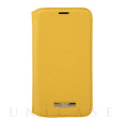 【iPhone12 mini ケース】“Shrink” PU Leather Book Case (Lemon)