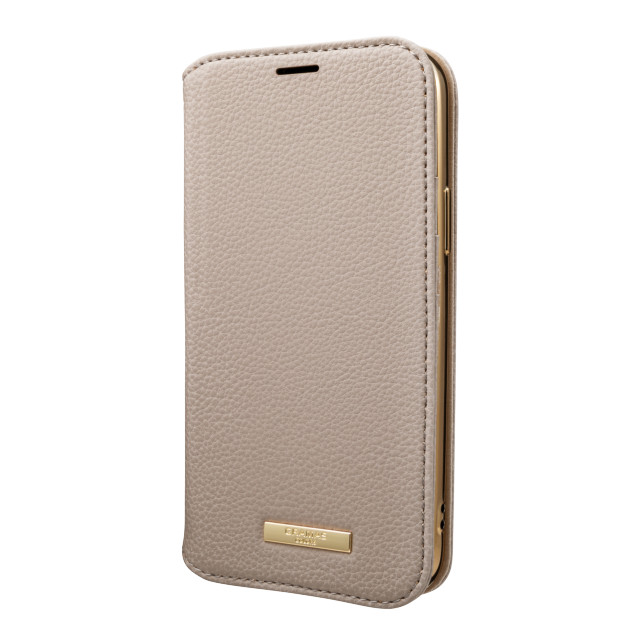 【iPhone12/12 Pro ケース】“Shrink” PU Leather Book Case (Greige)サブ画像