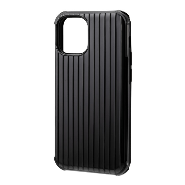 【iPhone12 mini ケース】”Rib-Slide” Hybrid Shell Case (Black)サブ画像