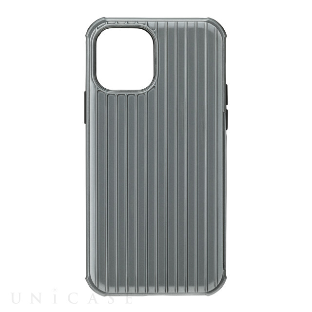 【iPhone12/12 Pro ケース】”Rib-Slide” Hybrid Shell Case (Gray)
