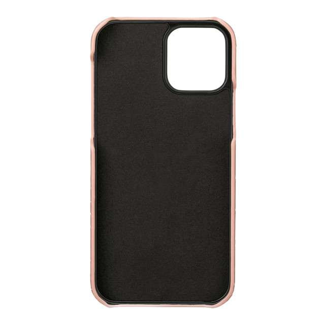 【iPhone12/12 Pro ケース】Croco Embossed PU Leather Shell Case (Beige Pink)サブ画像