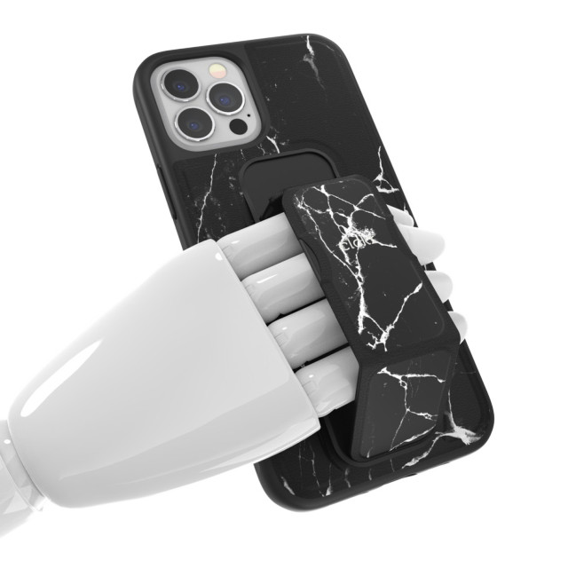 【iPhone12/12 Pro ケース】CLEAR GRIPCASE Marble (Marble Black)サブ画像