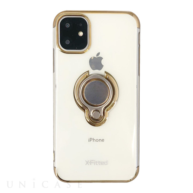 【iPhone12 Pro Max ケース】Electroplated Ring PC Case (ゴールド)