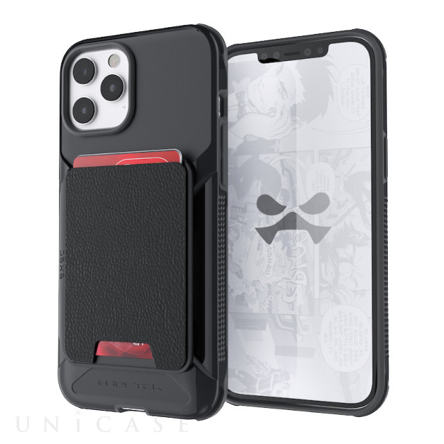【iPhone12 Pro Max ケース】Exec 4 Leather Flip Wallet Case (Black)