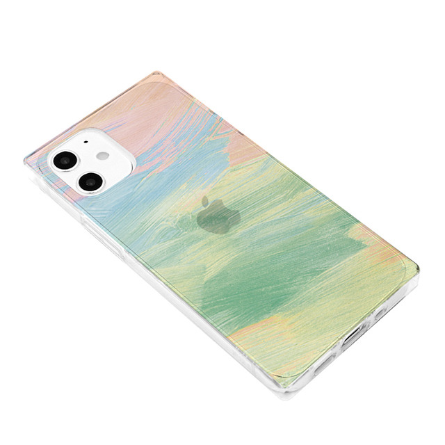 【iPhone12 mini ケース】ソフトスクウェアケース (Green pastel)サブ画像
