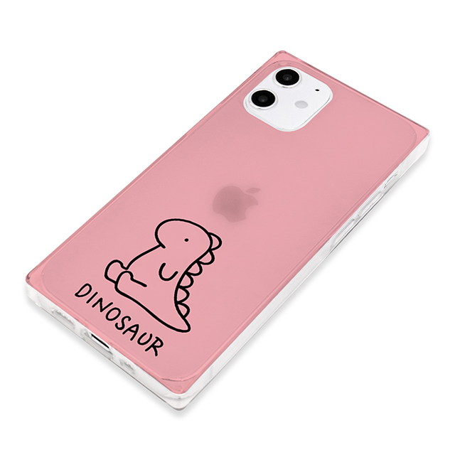 【iPhone12 mini ケース】ソフトスクウェアケース (ザウルス ピンク)サブ画像