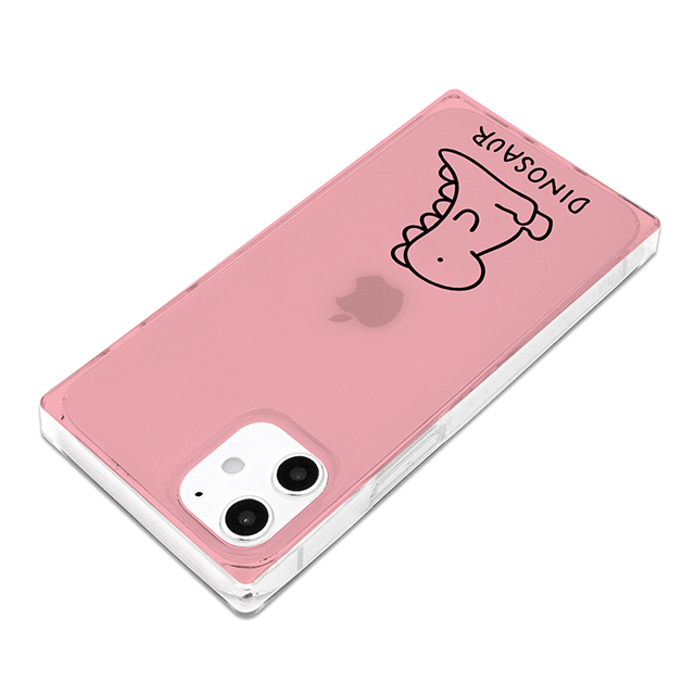 【iPhone12 mini ケース】ソフトスクウェアケース (ザウルス ピンク)サブ画像