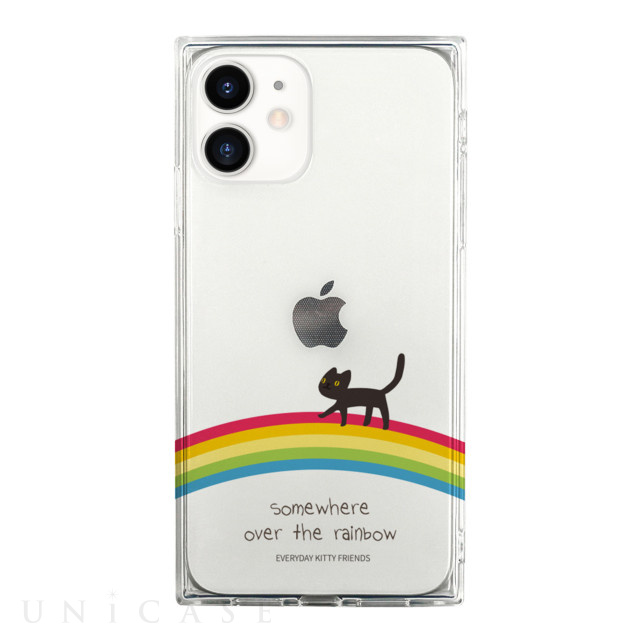 【iPhone12 mini ケース】ソフトスクウェアケース (kuroneko)