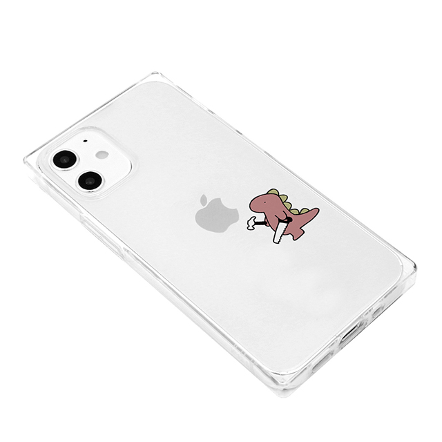 【iPhone12 mini ケース】ソフトスクウェアケース (おしごとザウルス-日曜大工 ピンク)goods_nameサブ画像