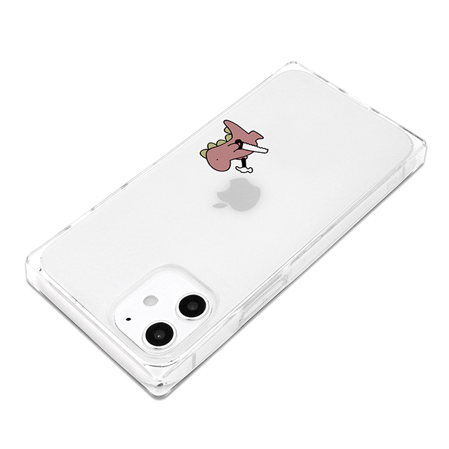 【iPhone12 mini ケース】ソフトスクウェアケース (おしごとザウルス-日曜大工 ピンク)サブ画像