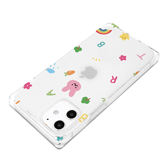 【iPhone12/12 Pro ケース】ソフトスクウェアケース (ピンクウサギ)goods_nameサブ画像