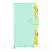 【iPhone12/12 Pro ケース】手帳型ケース Fleur (Mint)