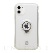 【iPhone12 mini ケース】フィンガーリング付衝撃吸収背面ケース +R (Clear White)