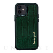 【iPhone12 mini ケース】Leather Case (GREEN)