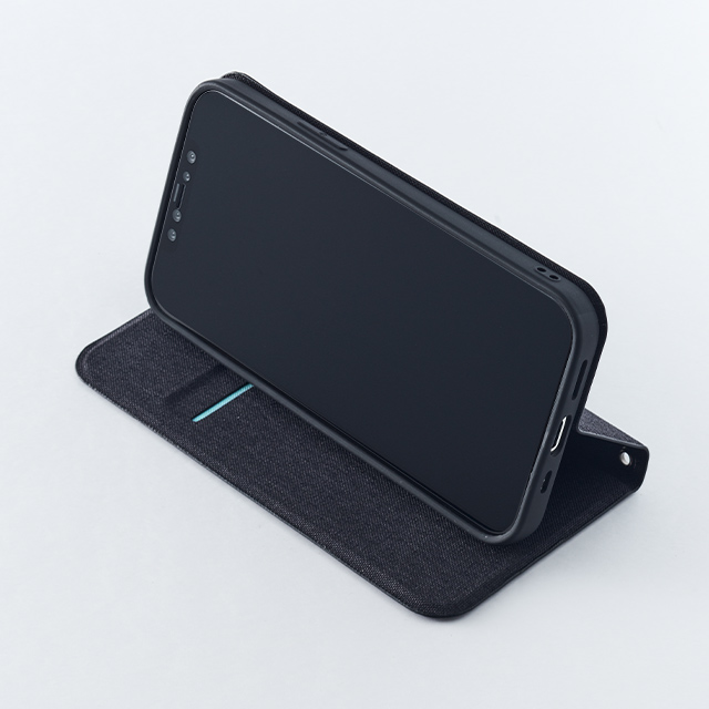 【iPhone12 mini ケース】Bianchi Water Repellent Folio Case for iPhone12 mini (black)サブ画像