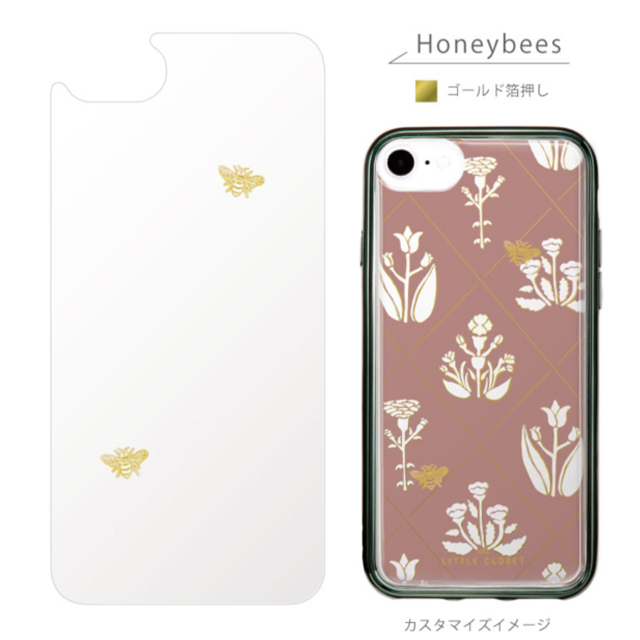 LITTLE CLOSET iPhoneSE(第3/2世代)/8/7/6s/6 着せ替えフィルム (Honeybees)goods_nameサブ画像