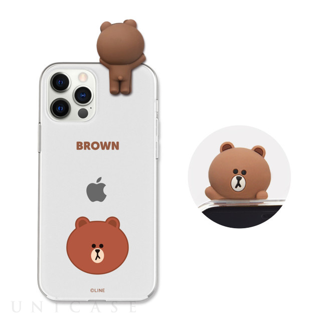 【iPhone12 Pro Max ケース】Figure BASIC CLEAR SOFT (FACE BROWN)