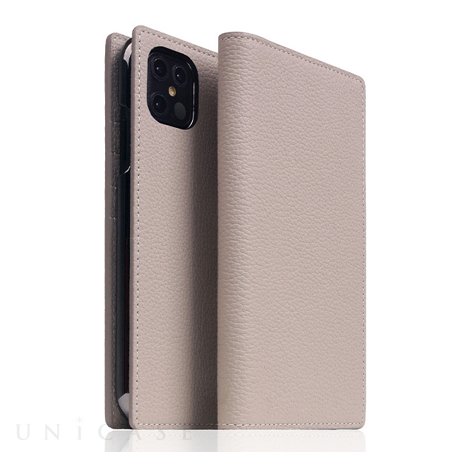 【iPhone12 Pro Max ケース】Full Grain Leather Case (Light Cream)