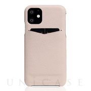 【iPhone12 mini ケース】Full Grain Leather Back Case (Light Cream)